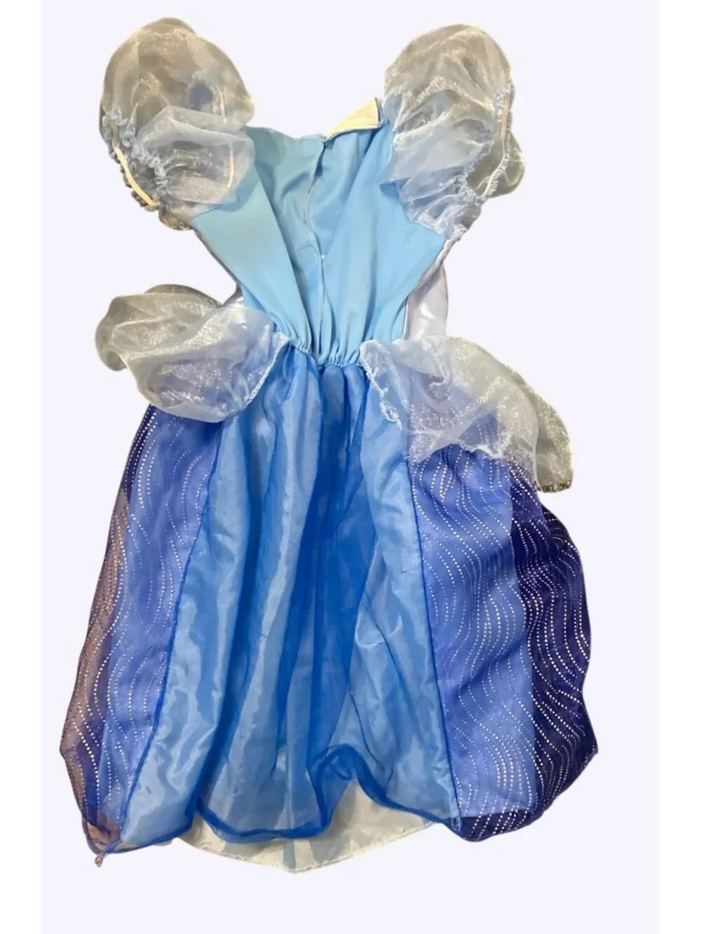 Disney Cinderella Princess Costume Dress Kids Sparkly Blue Cosplay Play Outfit